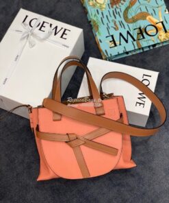 Replica Loewe Gate Top Handle Small Bag 66053 Orange/Pecan 2