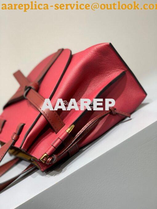 Replica Loewe Gate Top Handle Small Bag 66053 Scarlet Red/Burnt Red 4