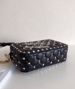 Replica Valentino Garavani Rockstud Spike Camera Bag Black