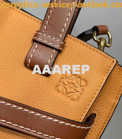 Replica Loewe Gate Top Handle Small Bag 66053 Light Caramel/Pecan 5