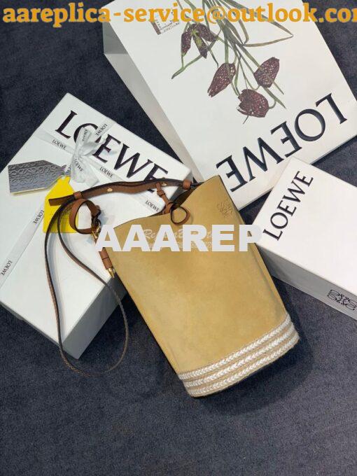 Replica Loewe Gate Bucket in Canvas 66088 Yellow 2