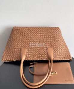 Replica Bottega Veneta BV Medium Cabat Intreccio Lambskin 608810 Wood 2