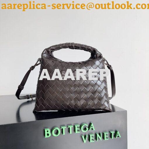 Replica Bottega Veneta BV Mini Hop Intrecciato Leather 777586 Fondant