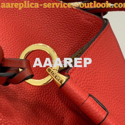 Replica Loewe Gate Bucket 66088 Red/Pecan 6