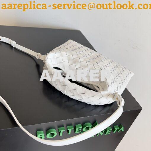 Replica Bottega Veneta BV Mini Hop Intrecciato Leather 777586 White 3