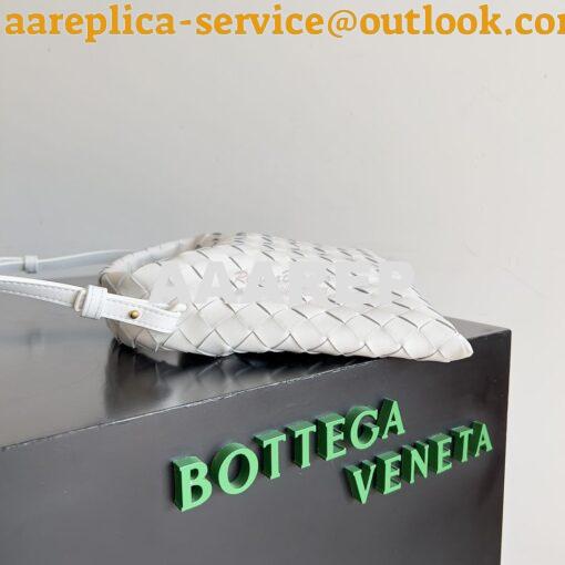 Replica Bottega Veneta BV Mini Hop Intrecciato Leather 777586 White 4