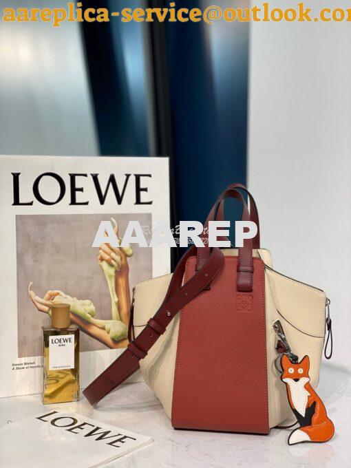 Replica Loewe Hammock Small Bag Smooth Calfskin 66031 Garnet/Ivory