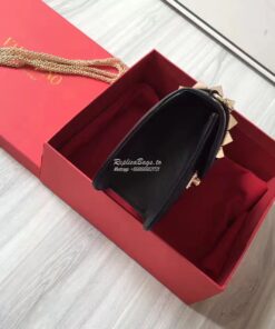 Replica Valentino Garavani Chain Cross Body Bag Black