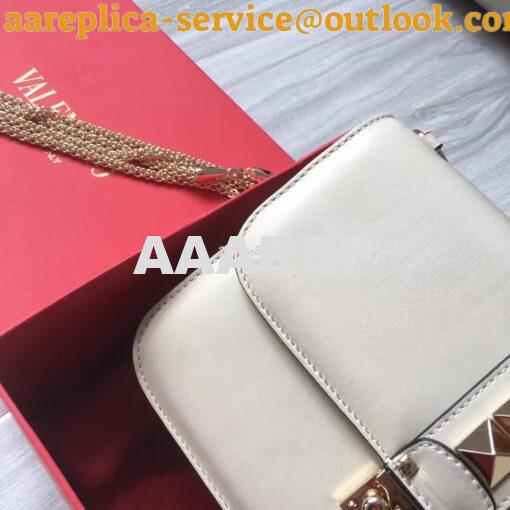 Replica Valentino Garavani Chain Cross Body Bag White 6