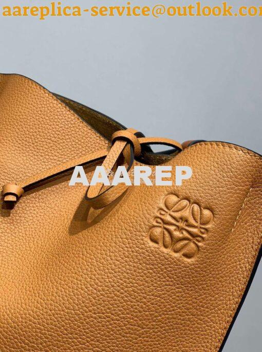 Replica Loewe Gate Bucket 66088 Light Caramel/Pecan 5