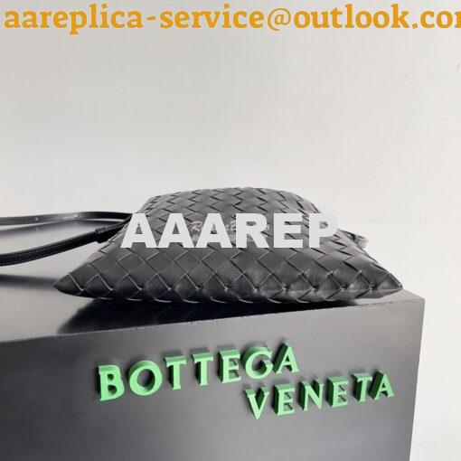 Replica Bottega Veneta BV Mini Hop Intrecciato Leather 777586 Black 9