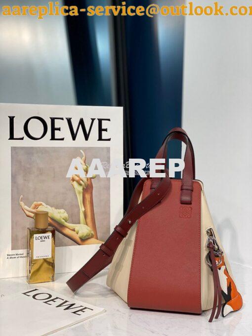 Replica Loewe Hammock Small Bag Smooth Calfskin 66031 Garnet/Ivory 3