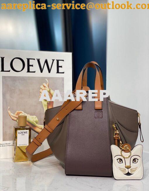 Replica Loewe Hammock Small Bag Smooth Calfskin 66031 Oxblood/Taupe