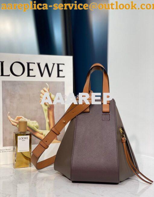 Replica Loewe Hammock Small Bag Smooth Calfskin 66031 Oxblood/Taupe 3