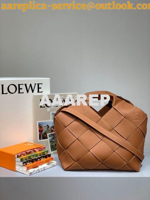 Replica Loewe Woven Basket Bag 66081 Tan