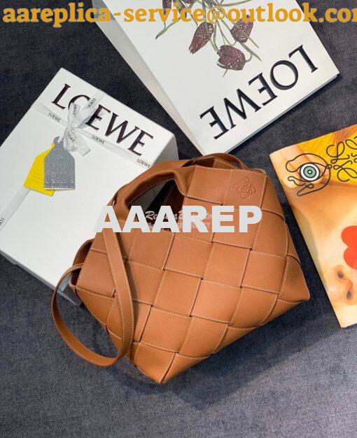 Replica Loewe Woven Basket Bag 66081 Tan 2