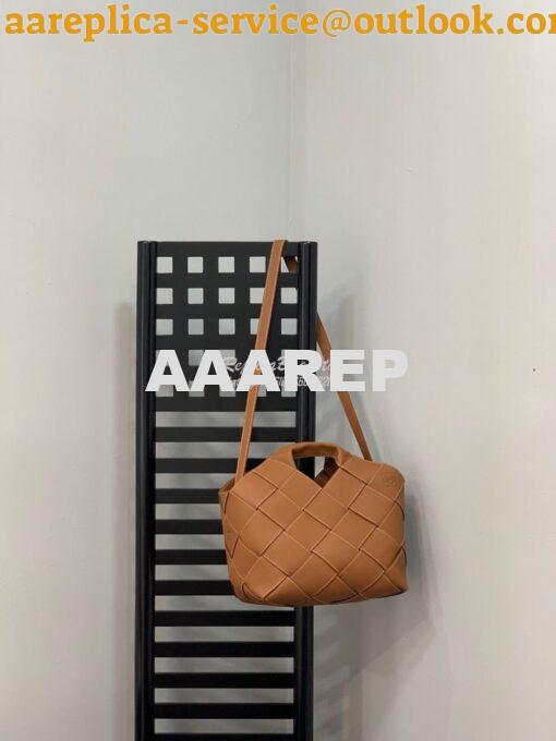 Replica Loewe Woven Basket Bag 66081 Tan 3