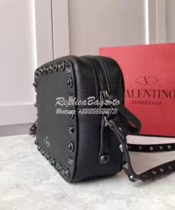 Replica Valentino Garavani Rockstud Rolling Noir Cross Body Bag 2