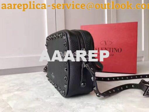 Replica Valentino Garavani Rockstud Rolling Noir Cross Body Bag 2