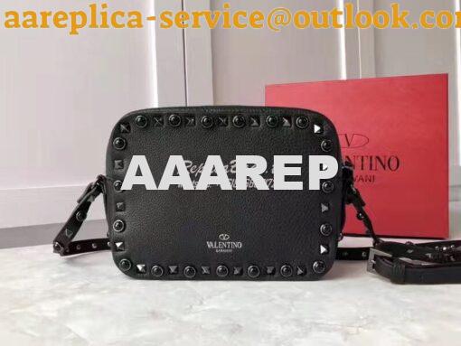 Replica Valentino Garavani Rockstud Rolling Noir Cross Body Bag 3