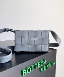 Replica Bottega Veneta BV Small Cassette Intreccio lambskin Crossbody 2