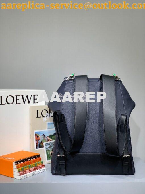 Replica Loewe Goya Backpack in Calfskin 66009 Light Blue/Blue 4