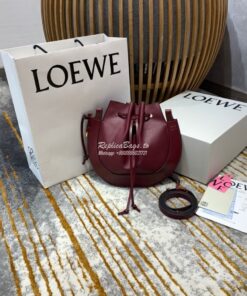 Replica Loewe Horseshoe Bag in Nappa Calf Leather Wine 446748