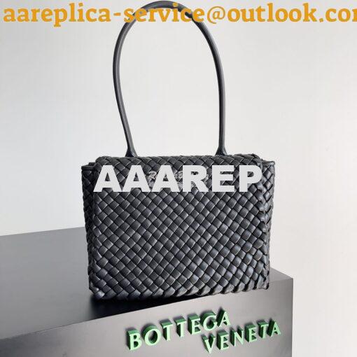 Replica Bottega Veneta BV Patti Top Handle Bag 709420 Black