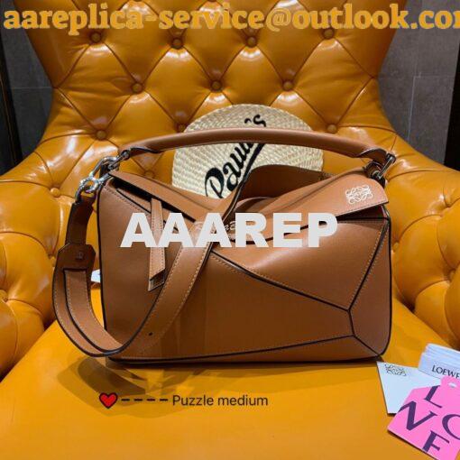 Replica Loewe Medium Puzzle Bag 63350 Tan