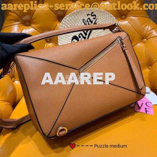 Replica Loewe Medium Puzzle Bag 63350 Tan 3