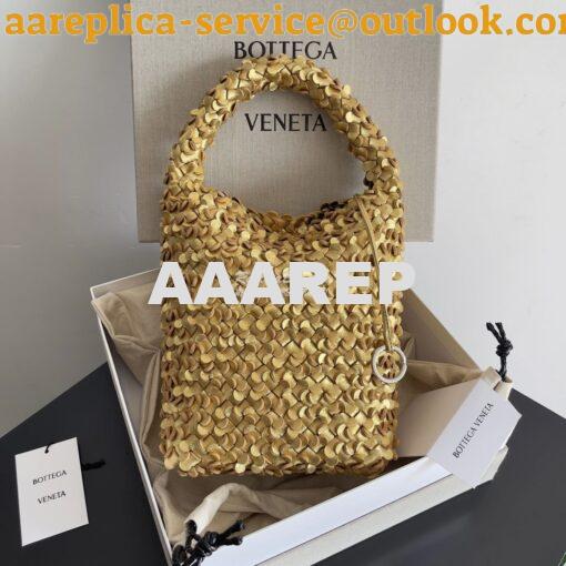 Replica Bottega Veneta BV Small Cabat Bucket Laminated Intreccio Lambs 2