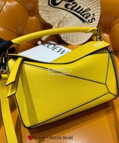 Replica Loewe Puzzle Small Bag 98895 Yellow 2