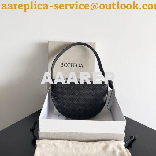 Replica Bottega Veneta BV Mini Sunrise Intrecciato Lambskin 763747 Bla