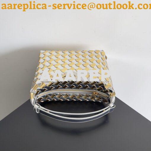 Replica Bottega Veneta BV Mini Wallace Intrecciato mirror laminated le 2