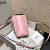 Replica Loewe Small Gate Pocket Bag in Grained Calfskin 16842 Steel Bl 10