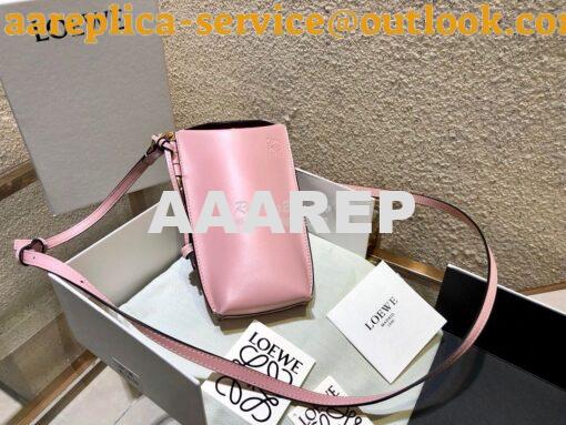 Replica Loewe Gate Pocket in Smooth Calfskin 18756 Pastel Pink