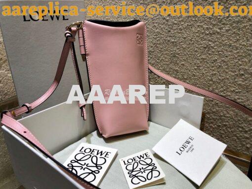 Replica Loewe Gate Pocket in Smooth Calfskin 18756 Pastel Pink 2