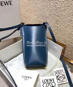 Replica Loewe Gate Pocket in Smooth Calfskin 18756 Blue