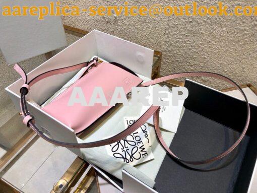 Replica Loewe Gate Pocket in Smooth Calfskin 18756 Pastel Pink 4