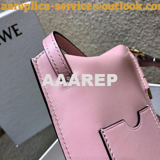 Replica Loewe Gate Pocket in Smooth Calfskin 18756 Pastel Pink 7