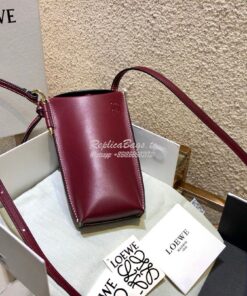 Replica Loewe Gate Pocket in Smooth Calfskin 18756 Wine