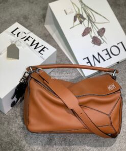 Replica Loewe Puzzle Large Bag in Soft Grained Leather 66003 Tan 2