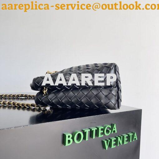 Replica Bottega Veneta BV Small Andiamo With Chain 786008 Black Intrec 6