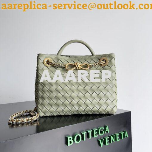 Replica Bottega Veneta BV Small Andiamo With Chain 786008 Travertine I 3