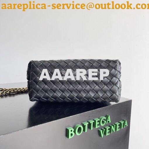 Replica Bottega Veneta BV Small Andiamo With Chain 786008 Black Intrec 10