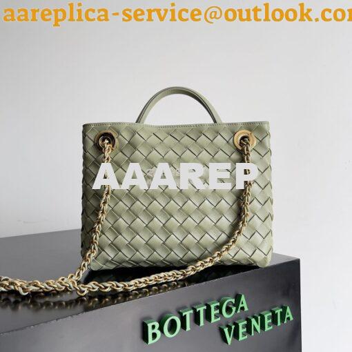 Replica Bottega Veneta BV Small Andiamo With Chain 786008 Travertine I 5