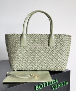 Replica Bottega Veneta BV Medium Cabat Intreccio Lambskin 608810 Trave