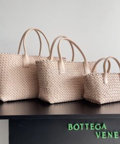 Replica Bottega Veneta BV Medium Cabat Intreccio Lambskin 608810 Lotus