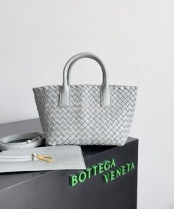 Replica Bottega Veneta BV Mini Cabat 709464 Intreccio Lambskin Agate G