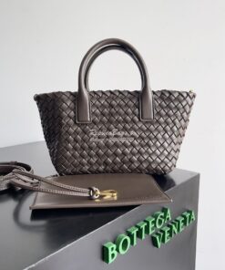 Replica Bottega Veneta BV Mini Cabat 709464 Intreccio Lambskin Fondant